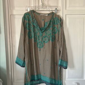 Gretchen Scott Designs silky boho tunic top  - Size M
